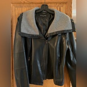 Woman’s Black leather coat